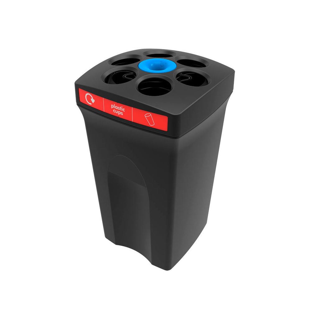 Bekerbak EnvirocupXL plastic cups zwart - rood