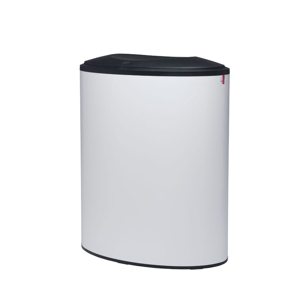 Lune Binc afvalbak 3-stroom met gesloten deksel - wit/zwart