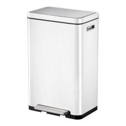 EKO X-Cube pedaalemmer 30 ltr - wit/mat RVS