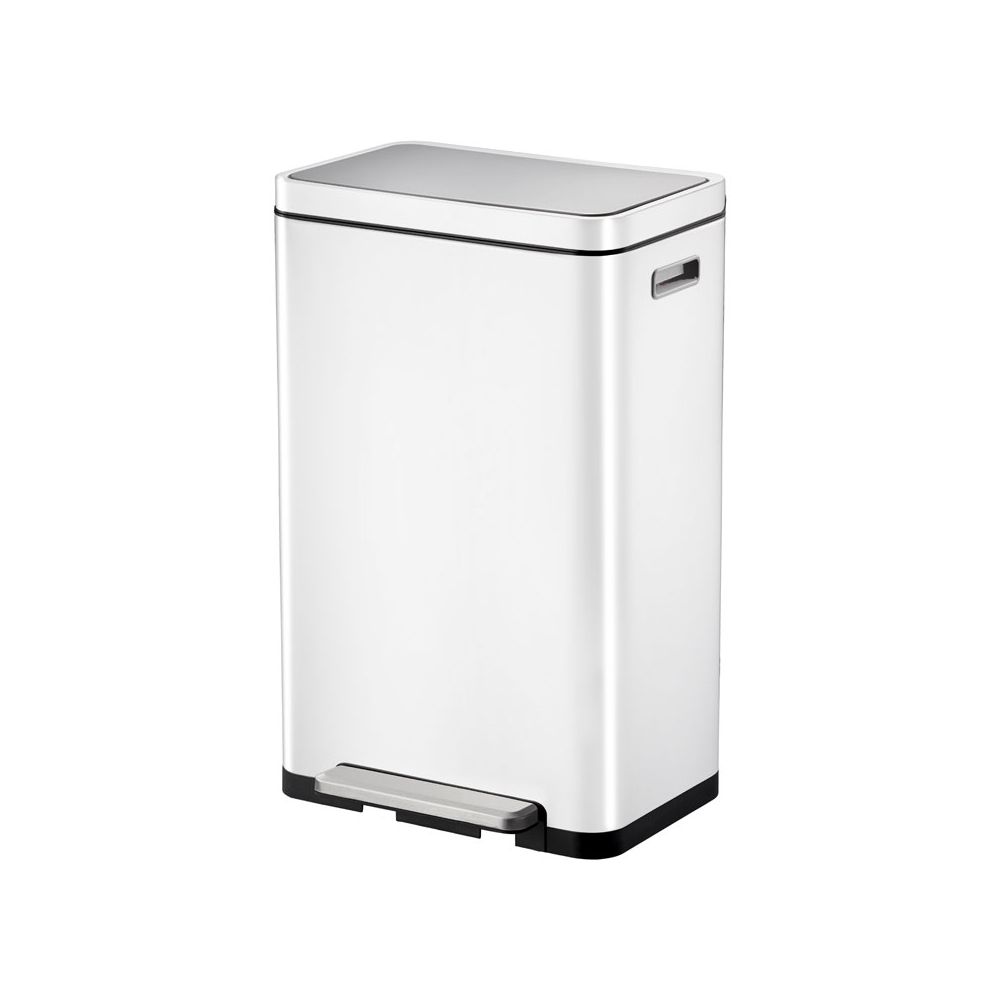 EKO X-Cube pedaalemmer 30 ltr - wit/mat RVS