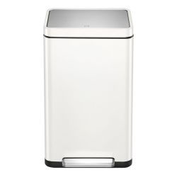 EKO X-Cube pedaalemmer 30 ltr - wit/mat RVS