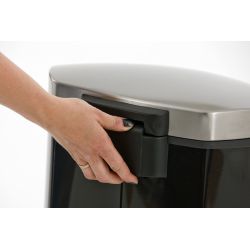 EKO Shell Bin pedaalemmer 30 ltr - zwart