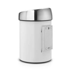 Brabantia Wandafvalemmer Touch Bin 3l. - Wit