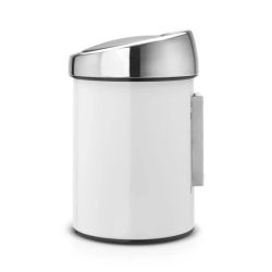 Brabantia Wandafvalemmer Touch Bin 3l. - Wit