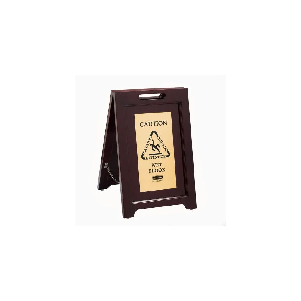 Rubbermaid Tweezijdig waarschuwingsbord - hout