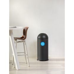 Functionals Revolved L1 open top afvalbakysteem - zwart