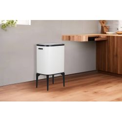 4goodz Luzzo New York touch prullenbak afvalscheiding 2 vakken - afvalscheidingsprullenbak 18 ltr - wit