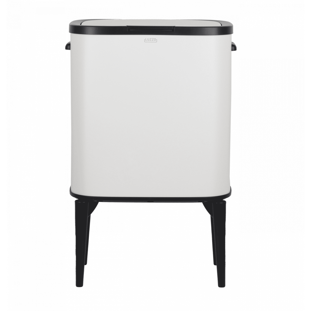 4goodz Luzzo New York touch prullenbak afvalscheiding 2 vakken - afvalscheidingsprullenbak 18 ltr - wit