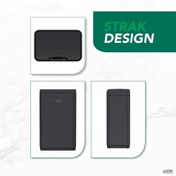 4goodz Luzzo Iowa Black - prullenbak met sensor 50 liter - mat zwart