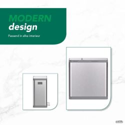 4goodz Luzzo Vermont afvalscheidingsprullenbak pedaalemmer 54 liter - RVS