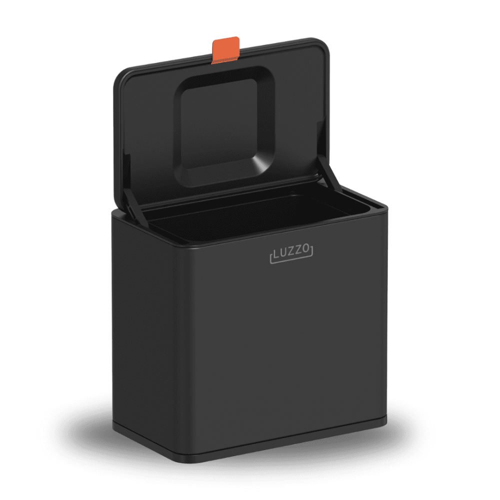 4goodz groente afvalbak - aanrecht afvalbakje 5 liter - uitneembare binnenbak - neerzetten/ophangen - zwart
