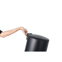 Practo Home pedaalemmer 12l -mat zwart