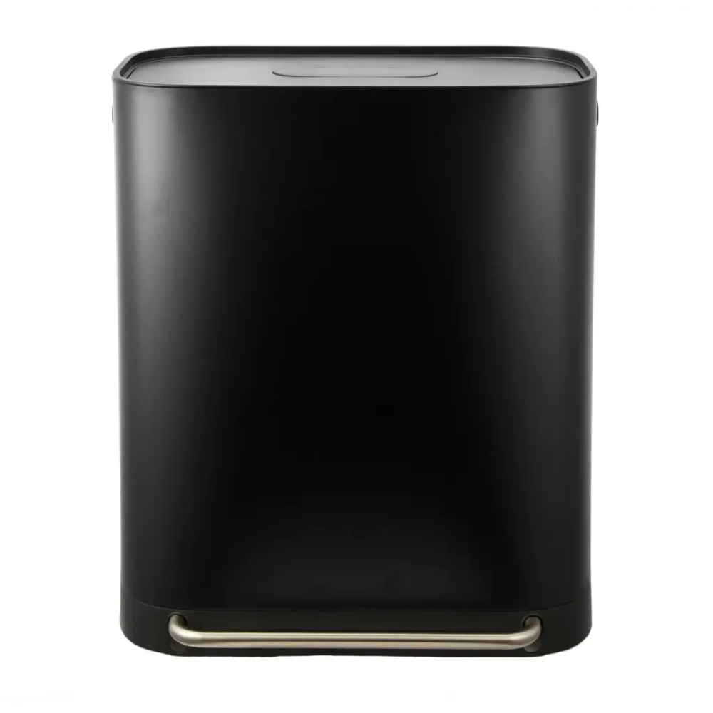 Practo Home duurzame recycling pedaalemmer 2x30l - mat zwart