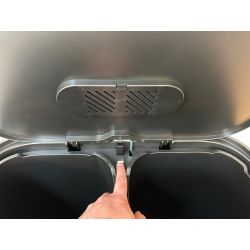 Practo Home duurzame recycling pedaalemmer 2x30l - mat zwart