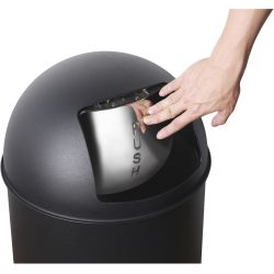 Practo Home afvalemmer 35l - retro zwart