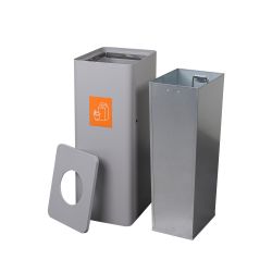 Ergofy afvalbak afvalscheiding prullenbak 60 ltr koppelbaar met binnenbak - grijs