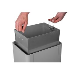 Ergofy afvalbak afvalscheiding prullenbak 60 ltr koppelbaar met binnenbak - grijs
