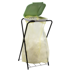 Practo Home vuilniszakhouder met rooster enkel 60-130 ltr - zwart