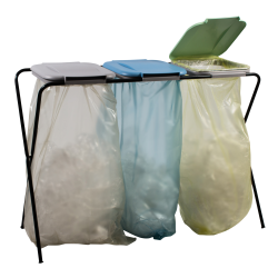 Practo Home vuilniszakhouder driedelig 60-130 ltr - zwart