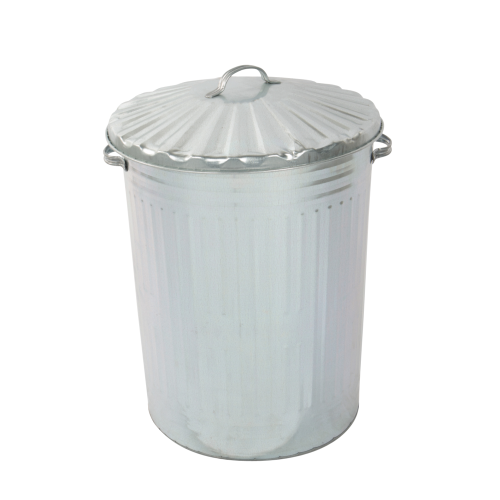 Practo Home vuilnisbak galva 80l - grijs/zilver