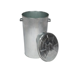 Practo Home vuilnisbak galva 80l - grijs/zilver