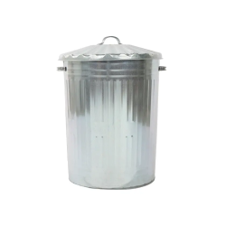 Practo Home vuilnisbak galva 80l - grijs/zilver