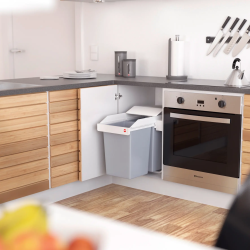 Hailo Multi-box duo L inbouw afvalscheidingssysteem 2x14 ltr - zwart