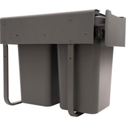 Practo Home duo inbouw afvalscheidingssysteem 2x14 ltr - grijs