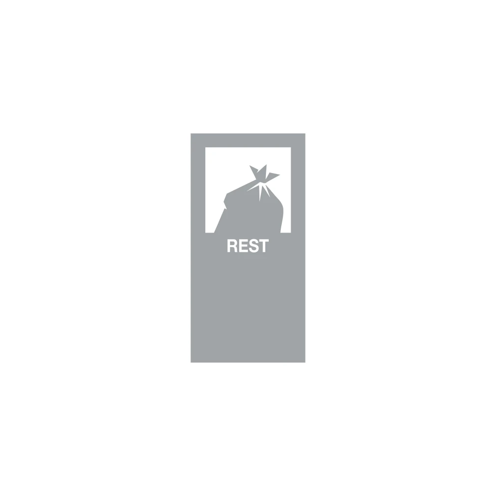 Magneetsticker restafval - grijs