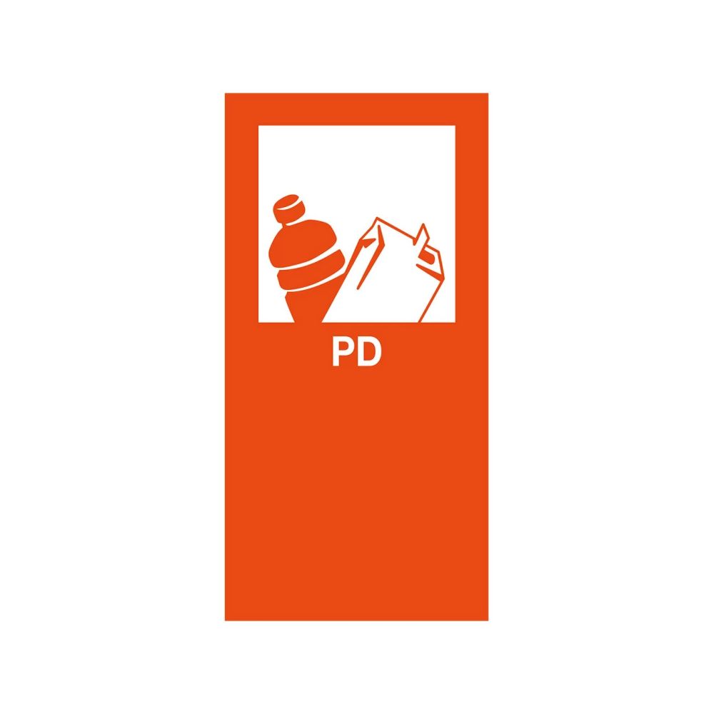 Magneetsticker PD - oranje