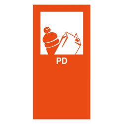 Magneetsticker PD - oranje