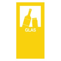 Magneetsticker Glas - geel