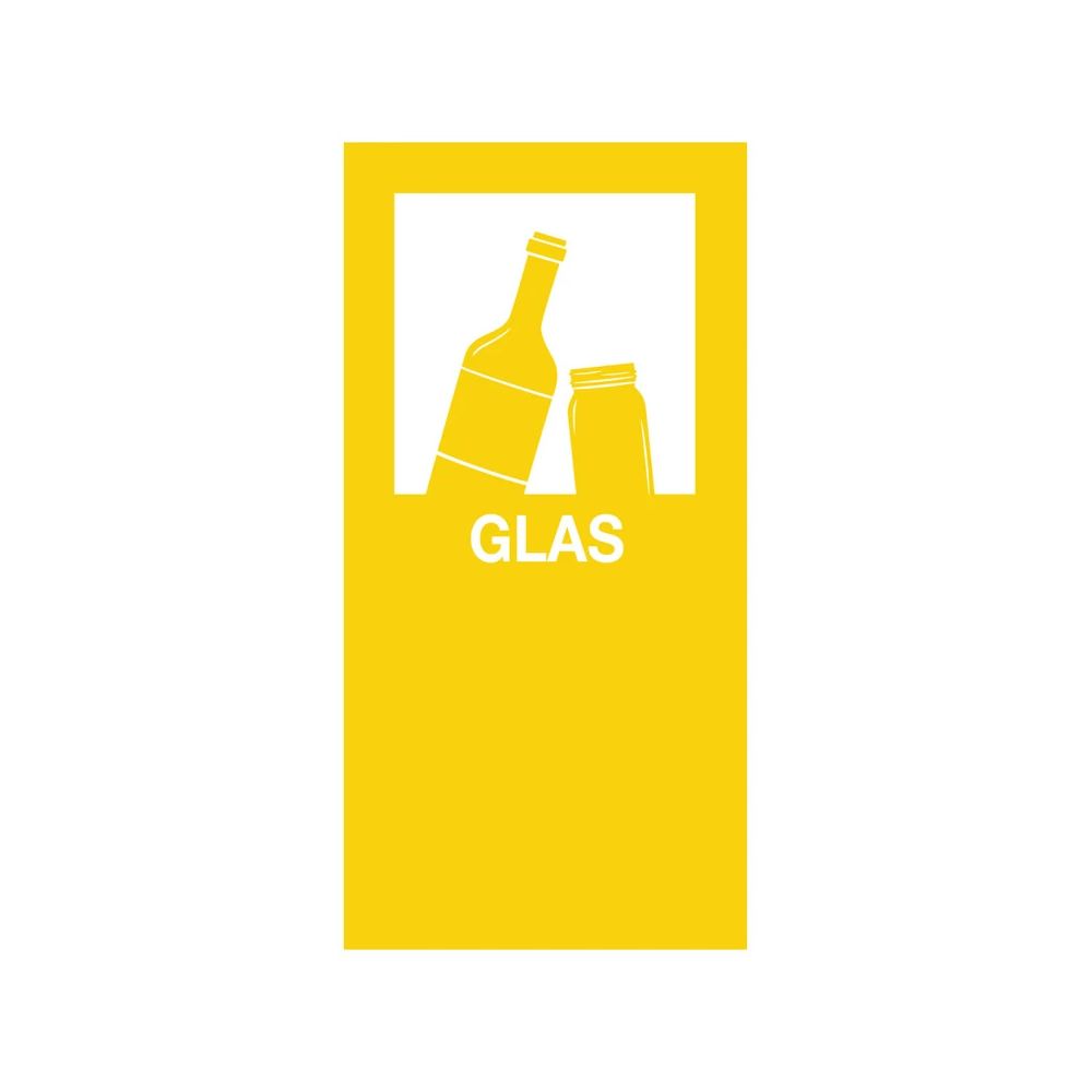Magneetsticker Glas - geel